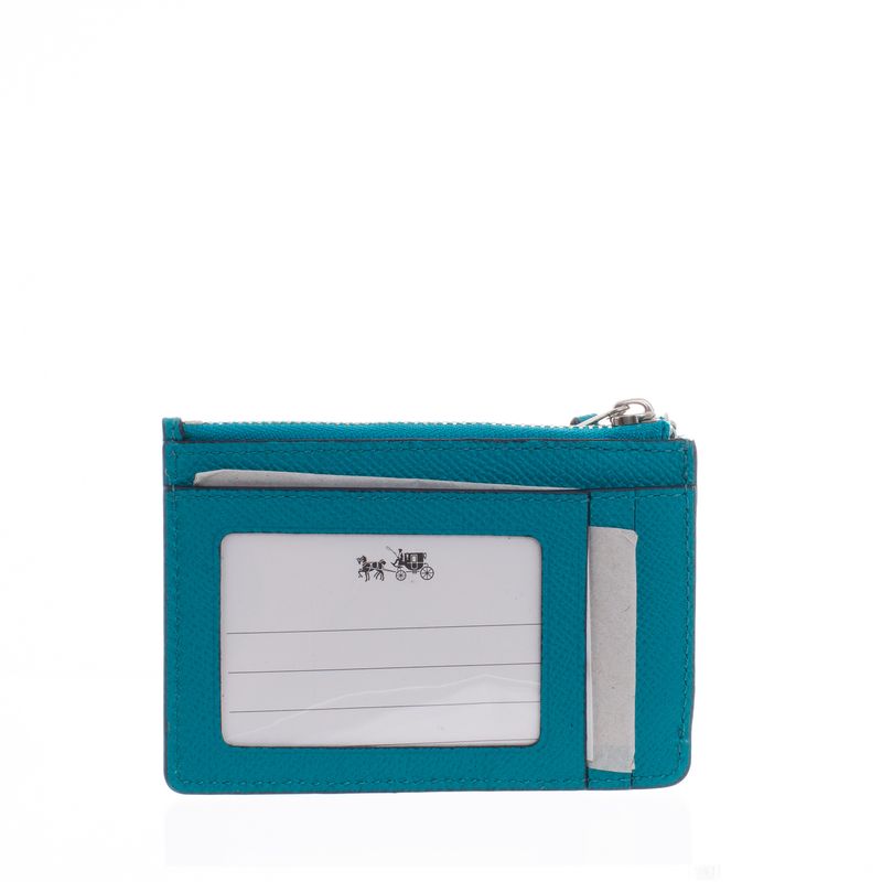 Porta-Cartao-Coach-Couro-Azul