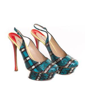 Pump Nicholas Kirkwood Python Azul