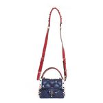 Bolsa-Valentino-Candystud-Couro-Azul-Marinho