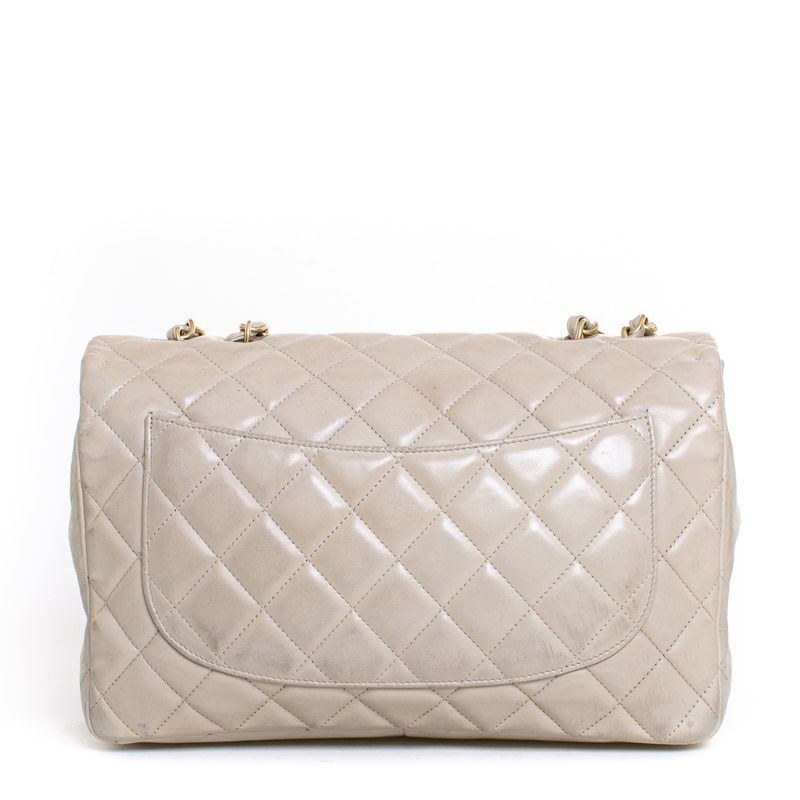 Bolsa-Chanel-Flap-Lambskin-Bege