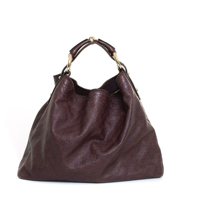 Bolsa-Gucci-Horsebit-Couro-Marrom