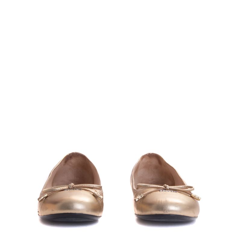 Sapatilha-Prada-Couro-Dourada