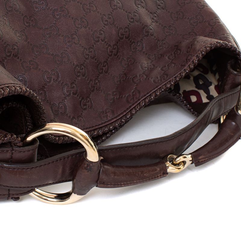 Bolsa-Gucci-Horsebit-Couro-Marrom