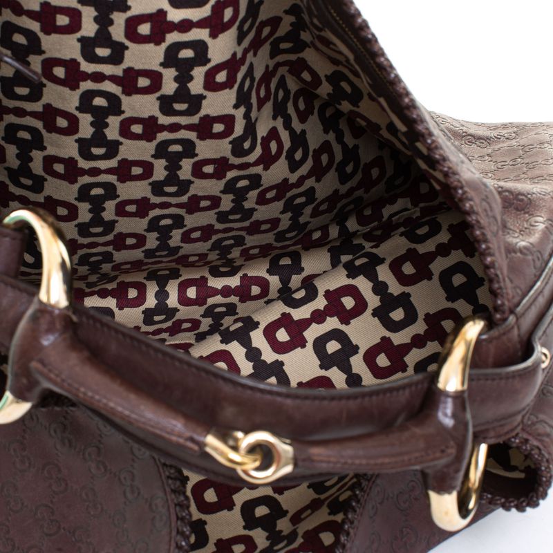Bolsa-Gucci-Horsebit-Couro-Marrom