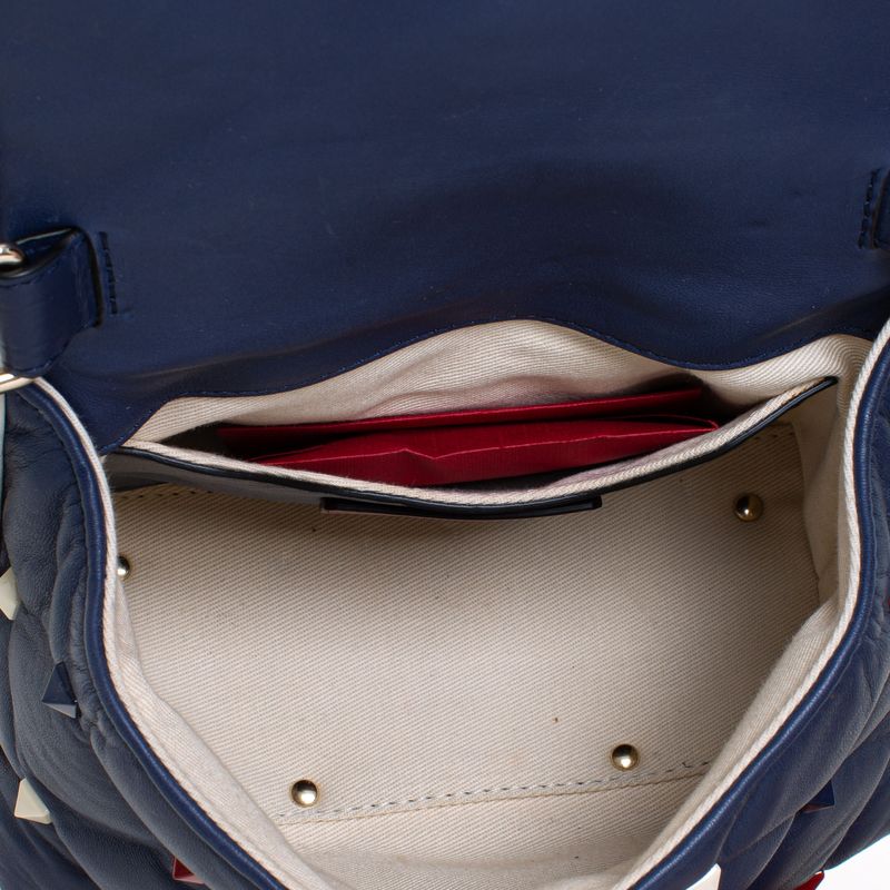 Bolsa-Valentino-Candystud-Couro-Azul-Marinho