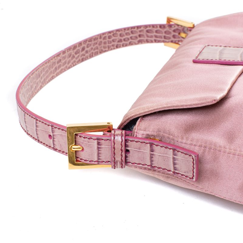 Bolsa-Fendi-Baguette-Cetim-Rosa-Vintage