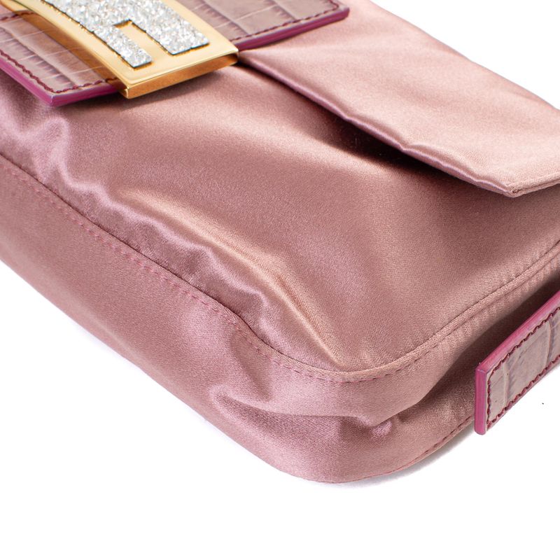 Bolsa-Fendi-Baguette-Cetim-Rosa-Vintage