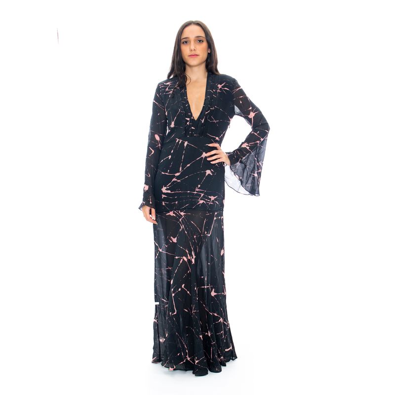 Vestido-Animale-longo-Ronjan