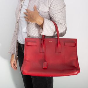 Bolsa Saint Laurent Sac de Jour Vermelha