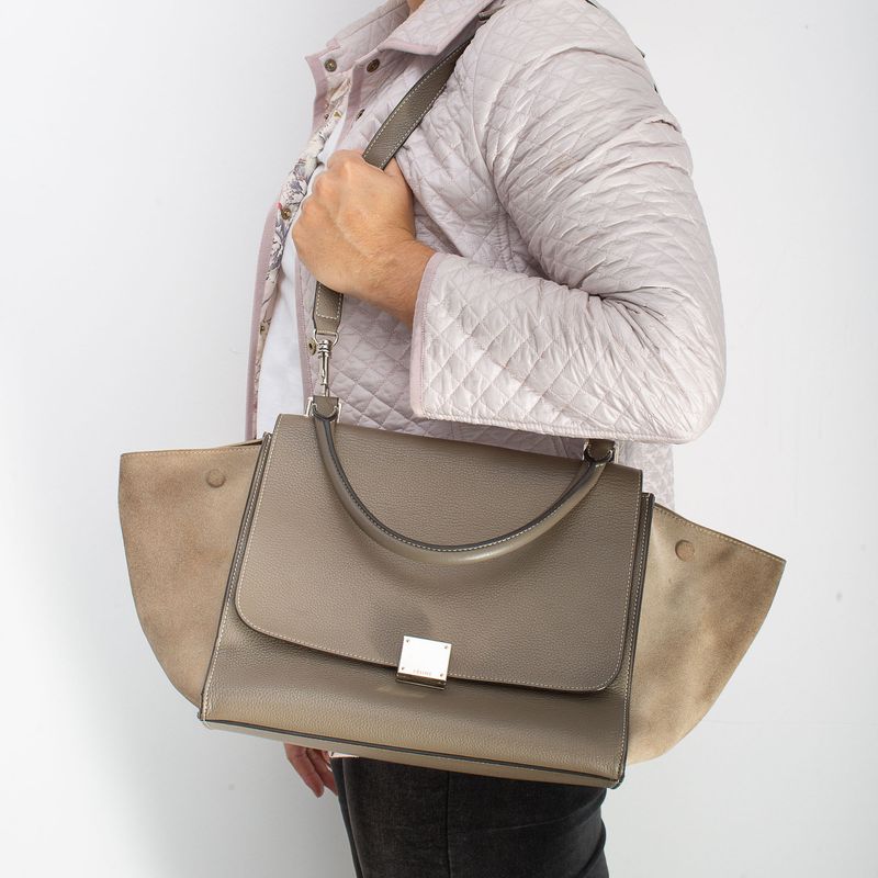 Bolsa-Celine-Trapeze-Bege