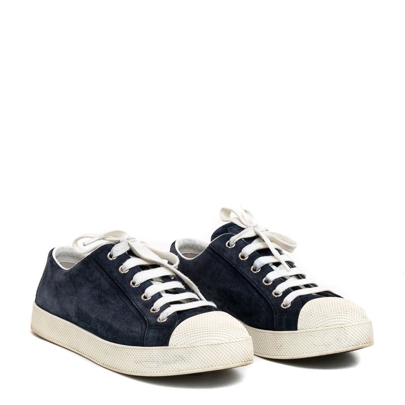 Tenis-Prada-Camurca-Azul