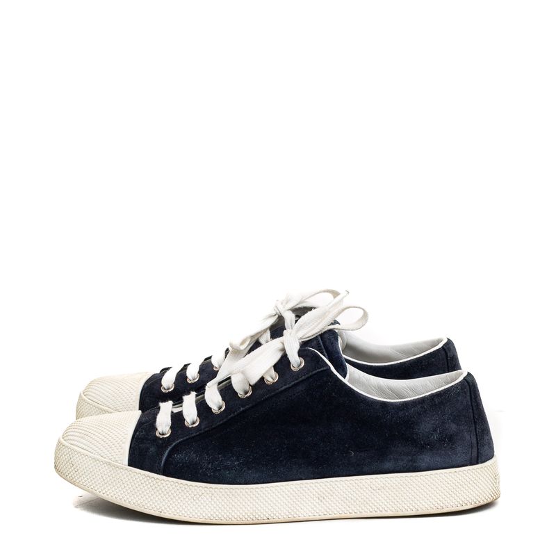 Tenis-Prada-Camurca-Azul