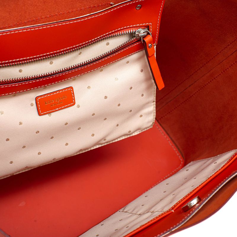 Bolsa-Kate-Spade-Tote-Couro-Laranja