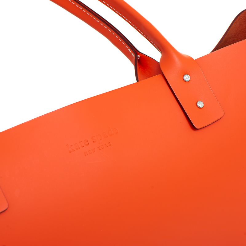 Bolsa-Kate-Spade-Tote-Couro-Laranja