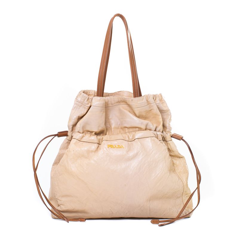Bolsa-Prada-Couro-Creme