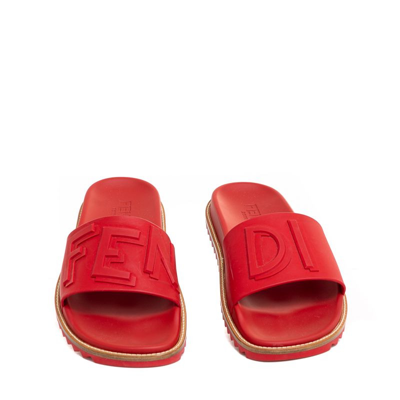 Sandalia-Slide-Fendi-Fussbets-Vermelha