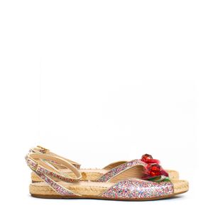 Sandália Rasteira Charlotte Olympia Colorida