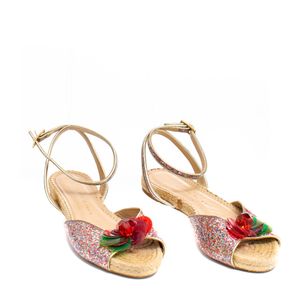 Sandália Rasteira Charlotte Olympia Colorida