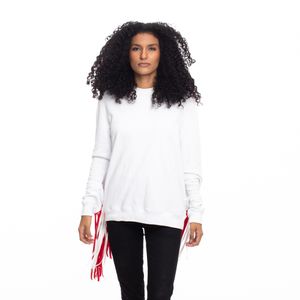 Moletom MSGM Branco Franjas
