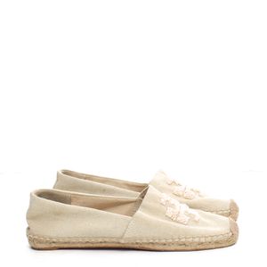Alpargata Tory Burch Marfim com Bordado