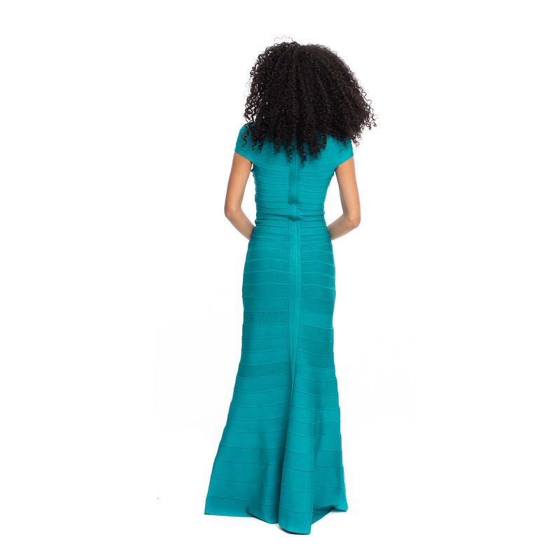 Vestido-Herve-Leger-Azul-Longo