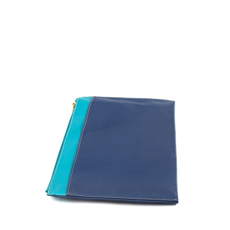 Clutch-Prada-Bleuette-Bicolor-Saffiano