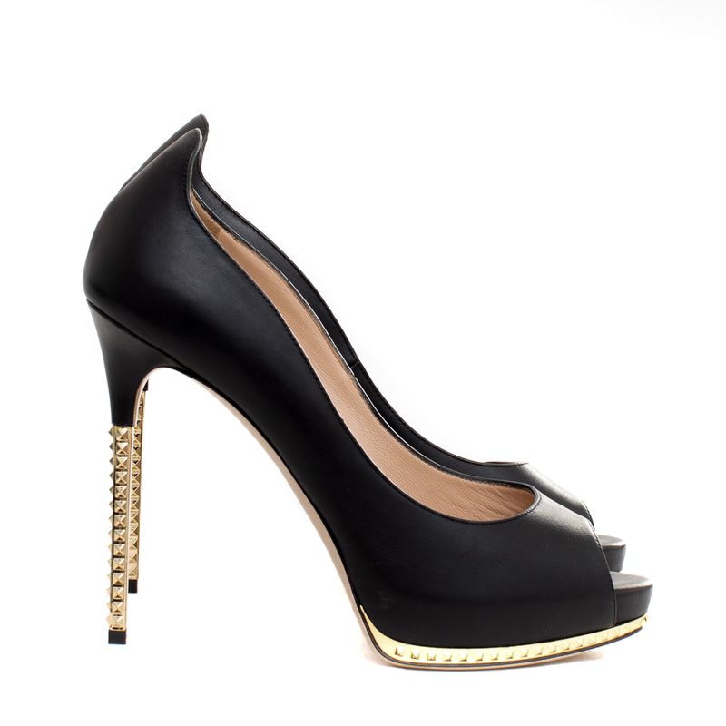 Peep-Toe-Valentino-Couro-Preto