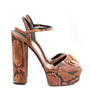 Sandália Gucci Horsebit Python
