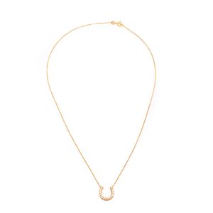 Colar Jack Vartanian com Ferradura em Ouro Amarelo e Brilhantes