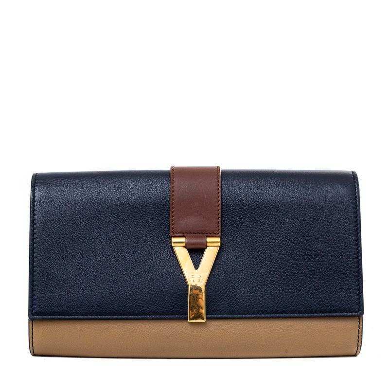 Clutch-Saint-Laurent-Cabas-Chyc-Couro-Tricolor