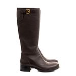 Bota-Prada-Cano-Alto-Couro-Marrom
