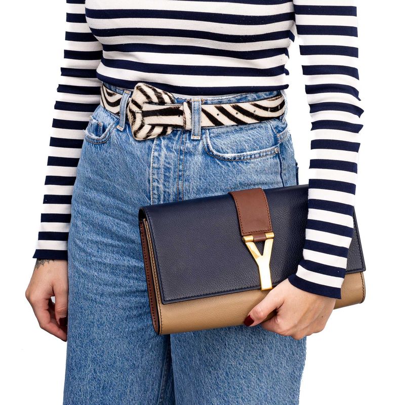 Clutch-Saint-Laurent-Cabas-Chyc-Couro-Tricolor