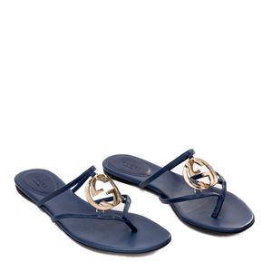Sandália Rasteira Gucci Azul