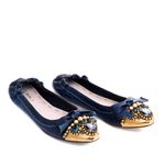 Sapatilha-Miu-Miu-Pedrarias-Azul-e-Dourado