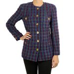 Casaco-Chanel-Tweed-Vintage-Roxo