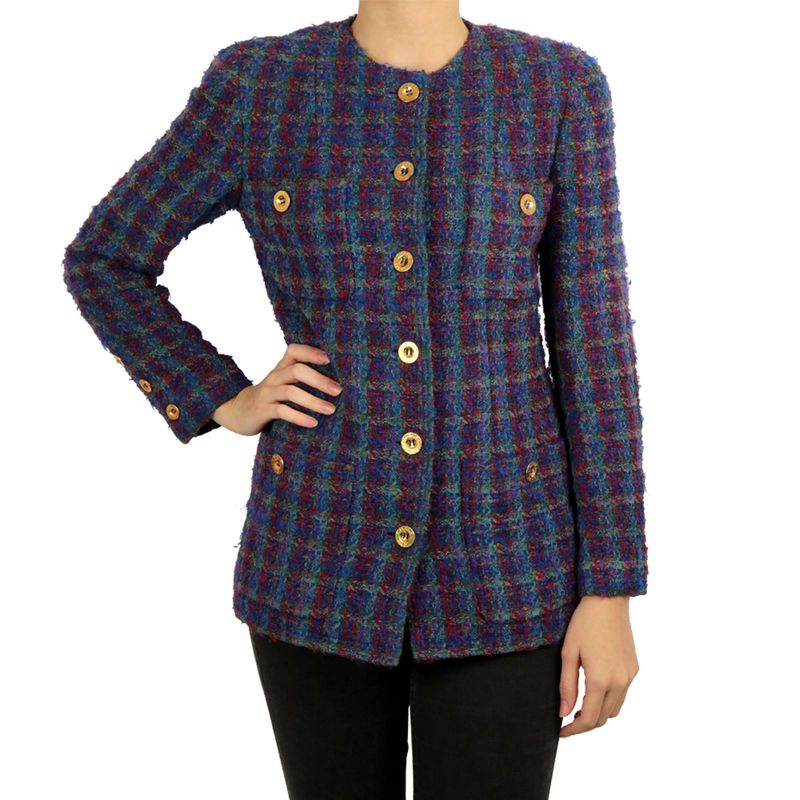 Casaco-Chanel-Tweed-Vintage-Roxo