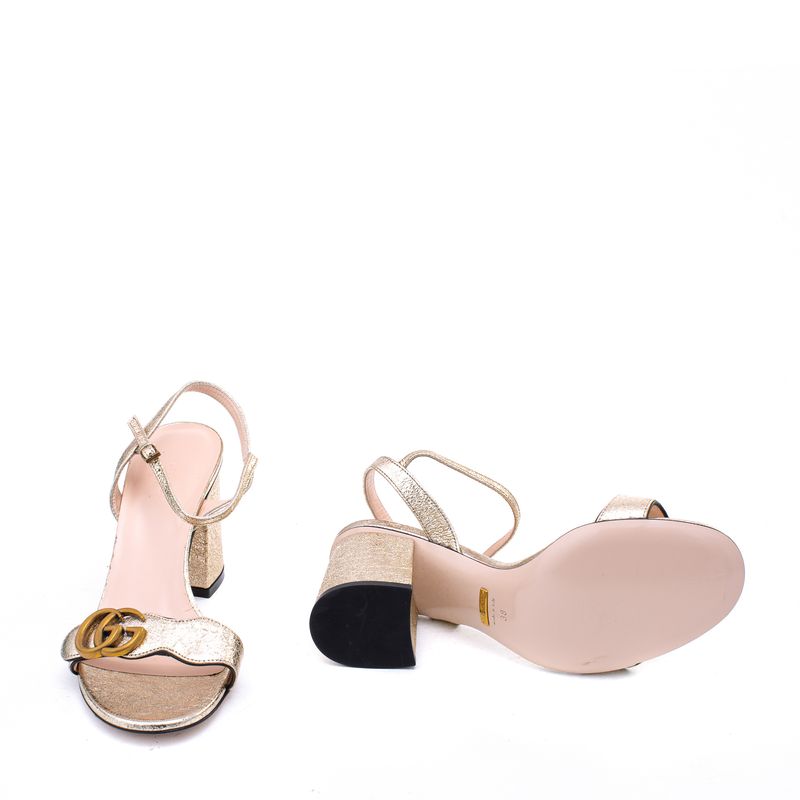 Sandalia-Gucci-Marmont-Dourada