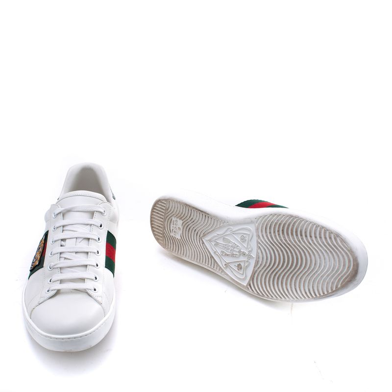 Tenis-Gucci-Web-Accent-Leather-Sneakers-Tigre