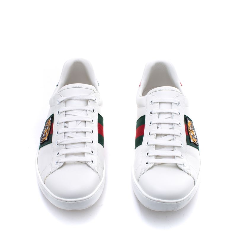 Tenis-Gucci-Web-Accent-Leather-Sneakers-Tigre