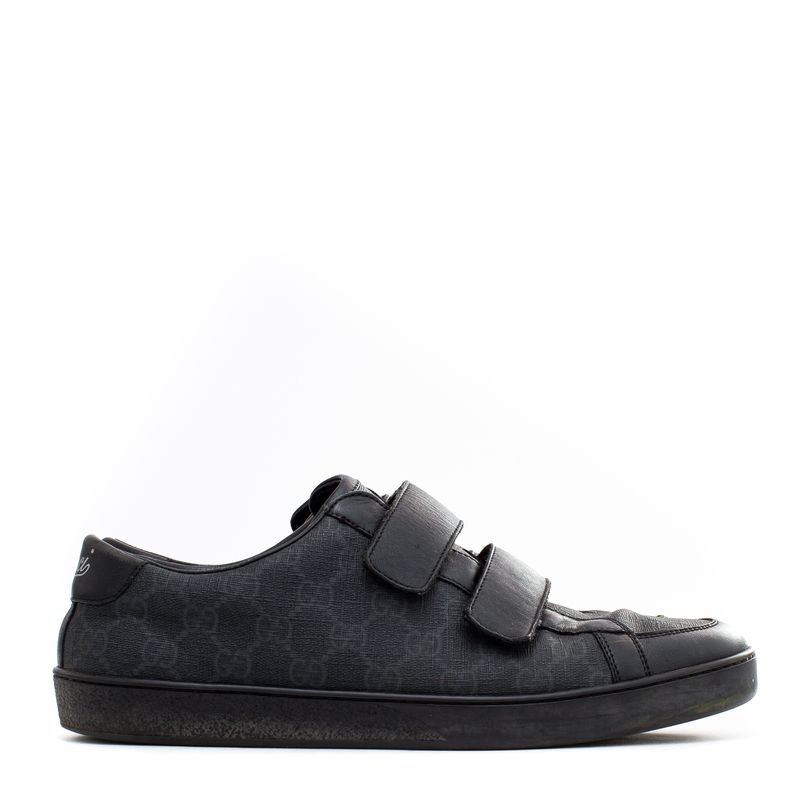Tenis-Gucci-Coated-Canvas-Velcro-Preto