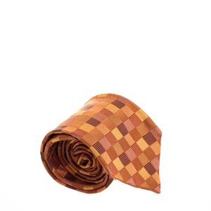 Gravata Salvatore Ferragamo Estampa Quadriculada Marrom