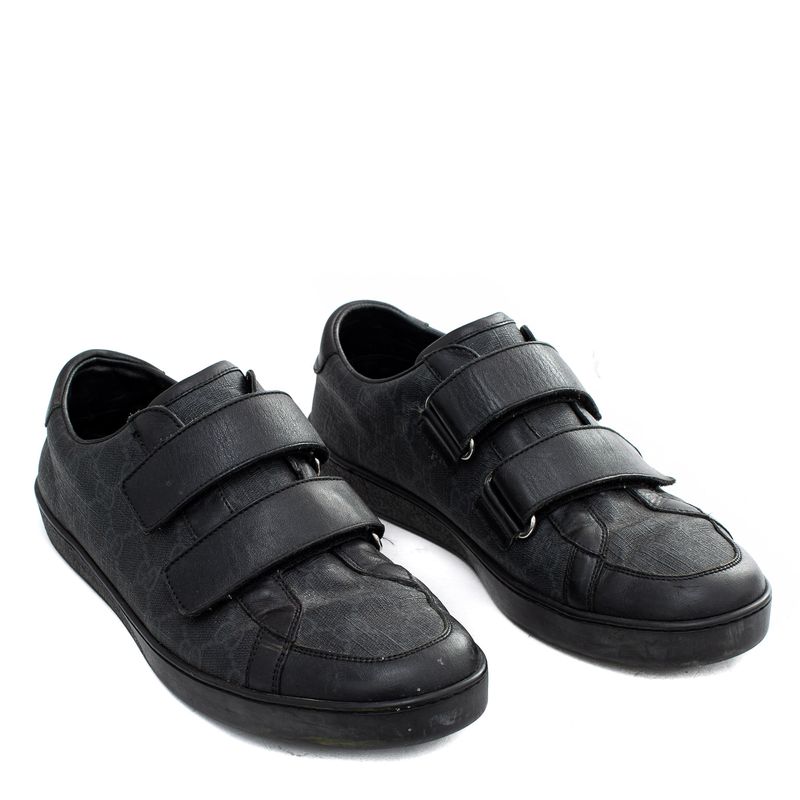Tenis-Gucci-Coated-Canvas-Velcro-Preto