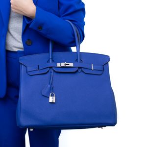 Bolsa Hermès Birkin 35 Azul