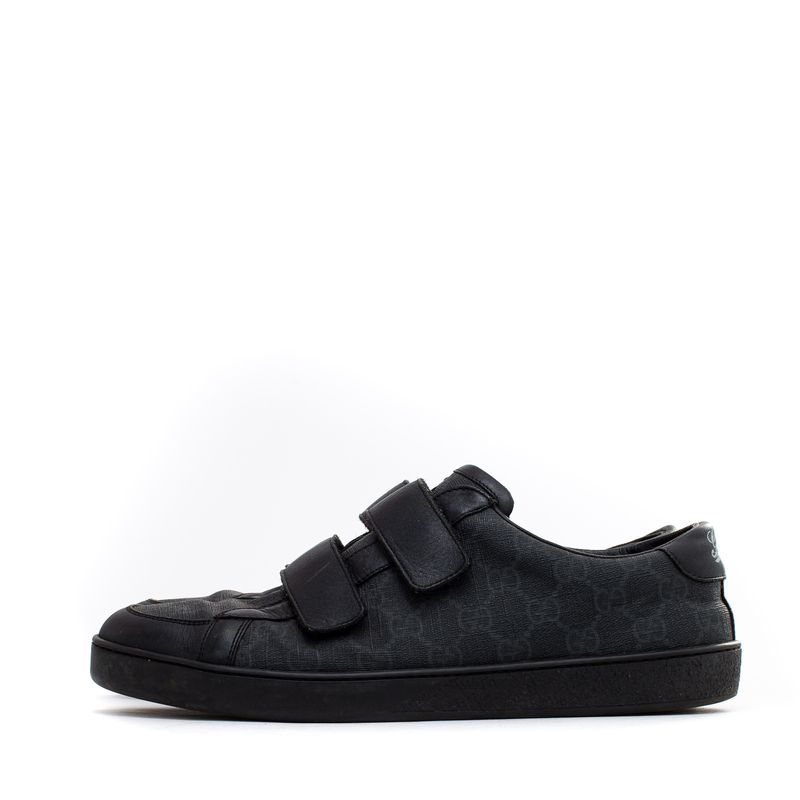 Tenis-Gucci-Coated-Canvas-Velcro-Preto
