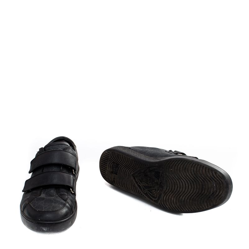 Tenis-Gucci-Coated-Canvas-Velcro-Preto