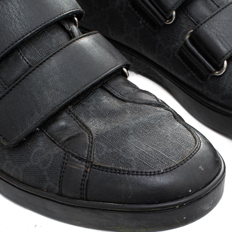 Tenis-Gucci-Coated-Canvas-Velcro-Preto