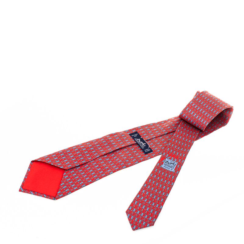 Gravata-Hermes-Vermelha-Com-Macaco-Azul