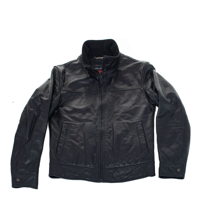 Jaqueta-Dolce---Gabbana-Couro-Preto