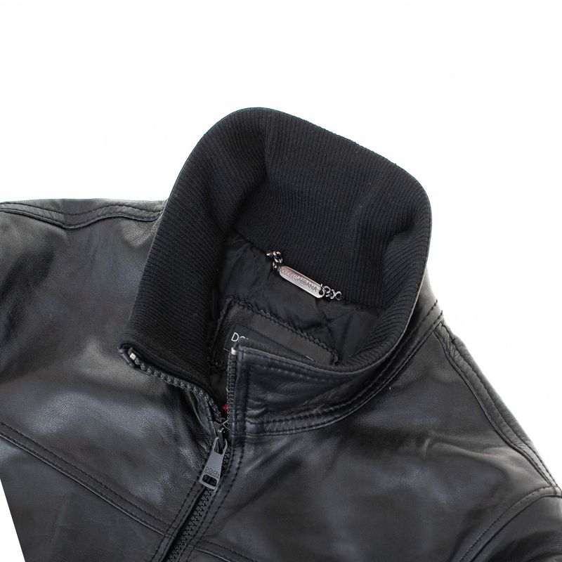 Jaqueta-Dolce---Gabbana-Couro-Preto