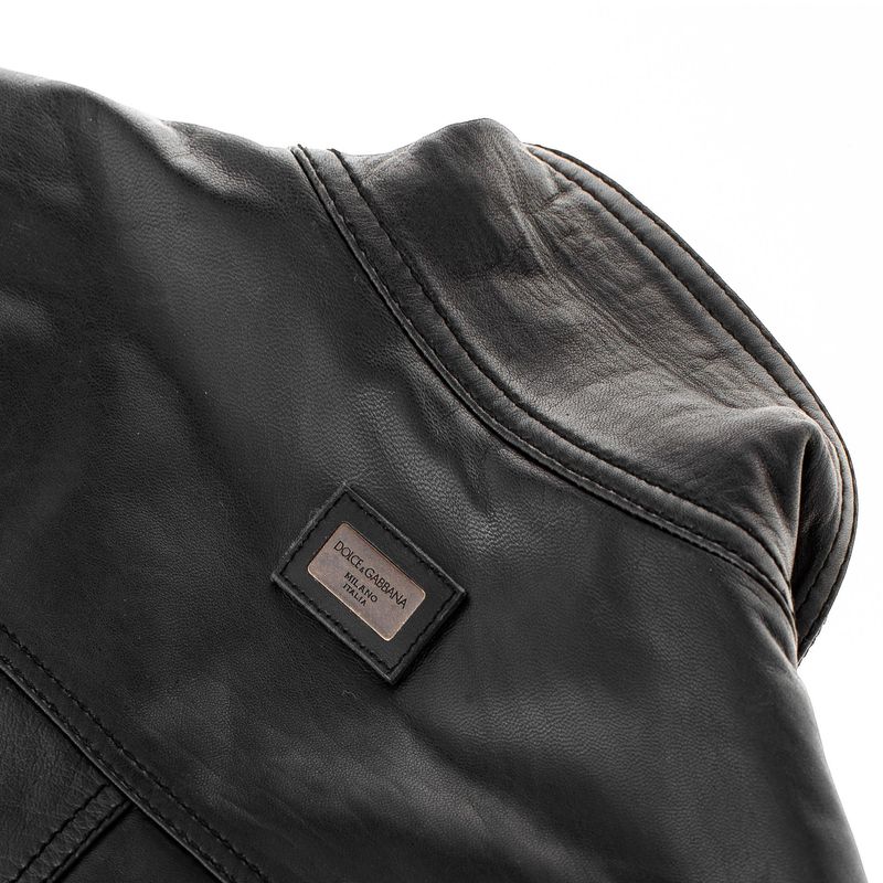 Jaqueta-Dolce---Gabbana-Couro-Preto